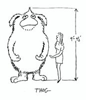 Concept sketch of Thog by Jim Henson made for Nancy Sinatra's show.