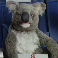 Creature Shop koala in a 1987 Qantas commercial