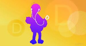 Big Bird listens to the letter D in an .