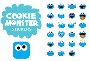 Cookie Monster iMessage stickers