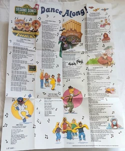 Dance Along song-lyric poster 1990
