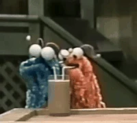 Two Martians drink a milkshake in Sesame Street Episode 3039