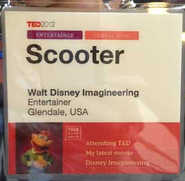 Scooter's ID badge