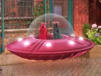 The Martians' spaceships