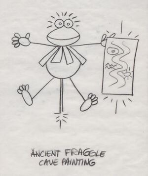 Ancient Fraggle Cave Painting production document