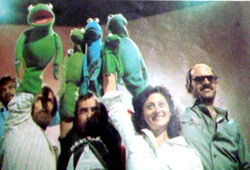 Behind the scenes of the Frog Chorus.