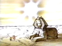 A Piggy Sphinx in the Muppet Babies episode "The House That Muppets Built"