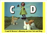24: C and D Grover's Mommy and her Cat and Dog