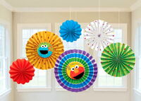 1st Birthday paper fan decorations 2011