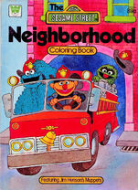 The Sesame Street Neighborhood Coloring Book Bud Luckey Western Publishing 1979 (reprint)