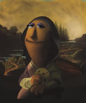 Muncha Lisa in painting form