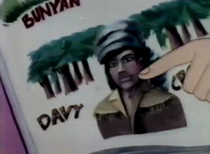 Davy Crockett in Nanny's scrapbook