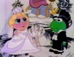 In "He's a Wonderful Frog" Baby Piggy worries that she can't marry Baby Kermit if he's not around.