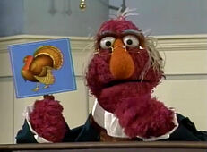 Telly Monster as Ben FranklinTurkey Supporter