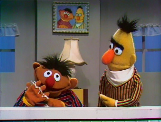 Ernie and Bert's apartment is the home of Ernie and Bert on Sesame Str...