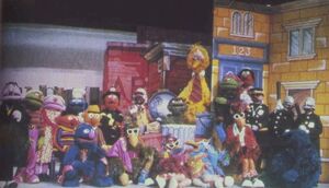 The original Sesame Street Live cast of Muppets.