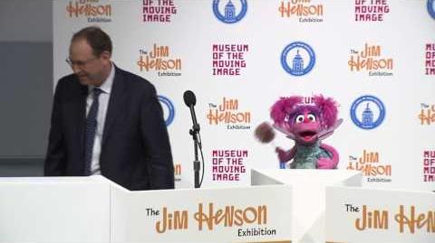 Abby Cadabby, Red Fraggle and Fozzie Bear appear at the opening of The Jim Henson Exhibition on July 20th, 2017.