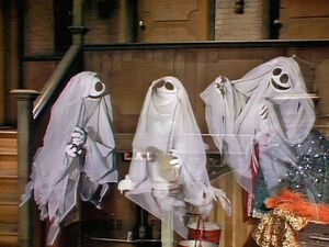 A trio of Muppet ghosts backstage on The Muppet Show