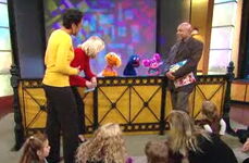 Oscar, Zoe, Grover, Abby Cadabby and Roscoe Orman on Good Morning America, November 9