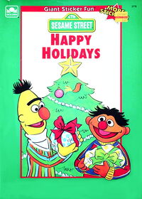 Happy Holidays: Giant Sticker Fun Lauren Attinello Golden Books 1991