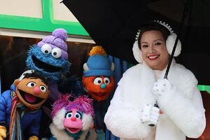 Salonga with , , , and  during the 2024 Macy's Parade.