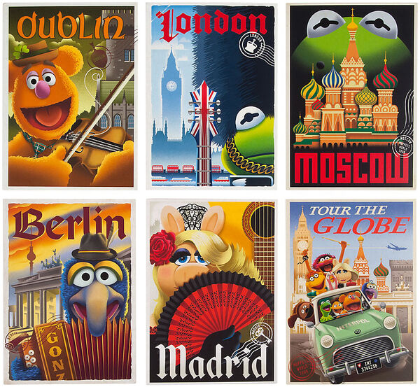 Muppets Most Wanted postcard set January 2014