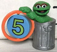 Oscar the Grouch with a 5