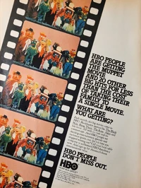 Magazine ad using The Muppet Movie to sell the service