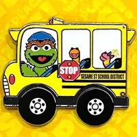 Oscar driving a school bus