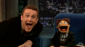 November 21, 2011Jason Segel and Walter on Late Night with Jimmy Fallon