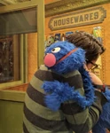 Wil Wheaton hugging Grover