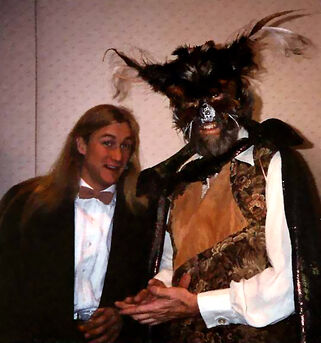 John (left) and Jim Henson (right) at a Henson Company Masquerade Ball.