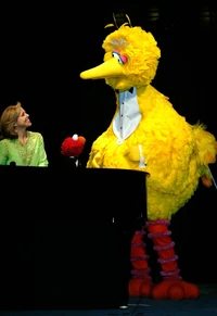 Katie Couric with Elmo and Big Bird
