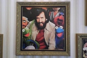 Jim Henson and the Muppets in the exit corridor of "Great Moments with Mr. Lincoln".