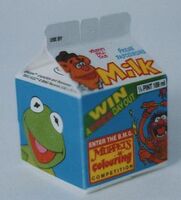 UK School milk carton to promote the BMG Muppet Music releases