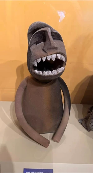 On display at  (labeled as "Munching Puppet #1").