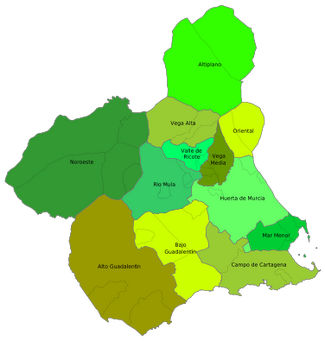 Comarcas de la Región de Murcia