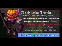 Traveller Event Halloween 2017 Murder Mystery 2 Wiki Fandom - roblox mm2 halloween 2019