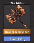 Bmat213 claiming the Bronze Icecrusher.