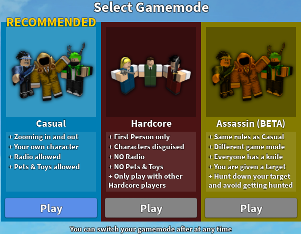Game Modes - Roblox