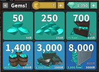 The old deals to purchase Gems from the Shop before Season 1.