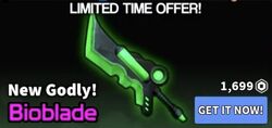 Bioblade Knife, Trade Roblox Murder Mystery 2 (MM2) Items