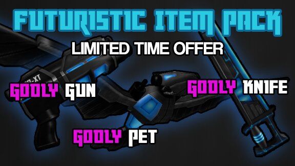 Futuristic Item Pack Murder Mystery 2 Wiki Fandom - roblox murderer mystery 2 all godly pets