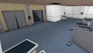 The open area downstairs.