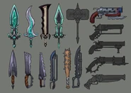 Concepts + Unreleased weapon designs from IDontHaveAUse’s Twitter.