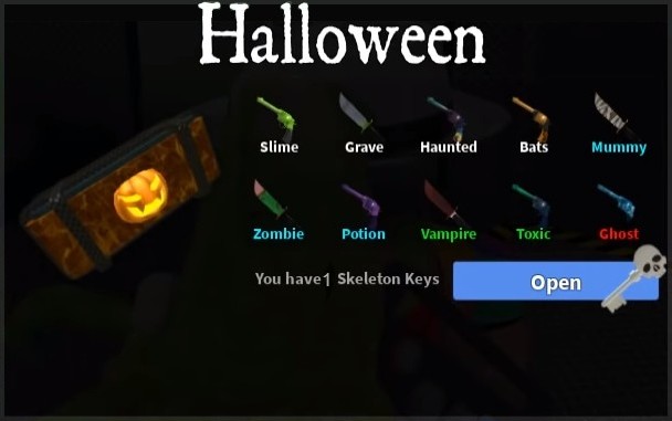 Roblox Murder Mystery 2 MM2 Halloween Item Pack Godly Knife and Guns