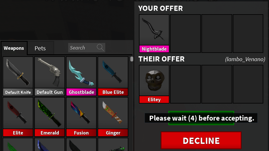 Sakura Knife, Trade Roblox Murder Mystery 2 (MM2) Items