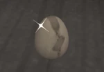 A previously collected translucent Fragile Egg.