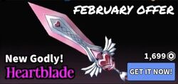 New limited HEARTBLADE godly in mm2! 