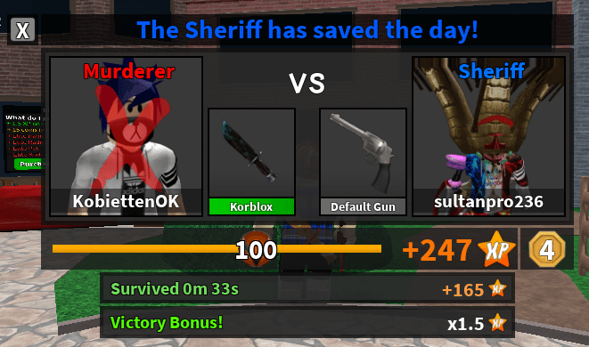 Sheriff, Murder Mystery 2 Wiki